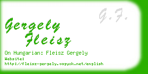 gergely fleisz business card